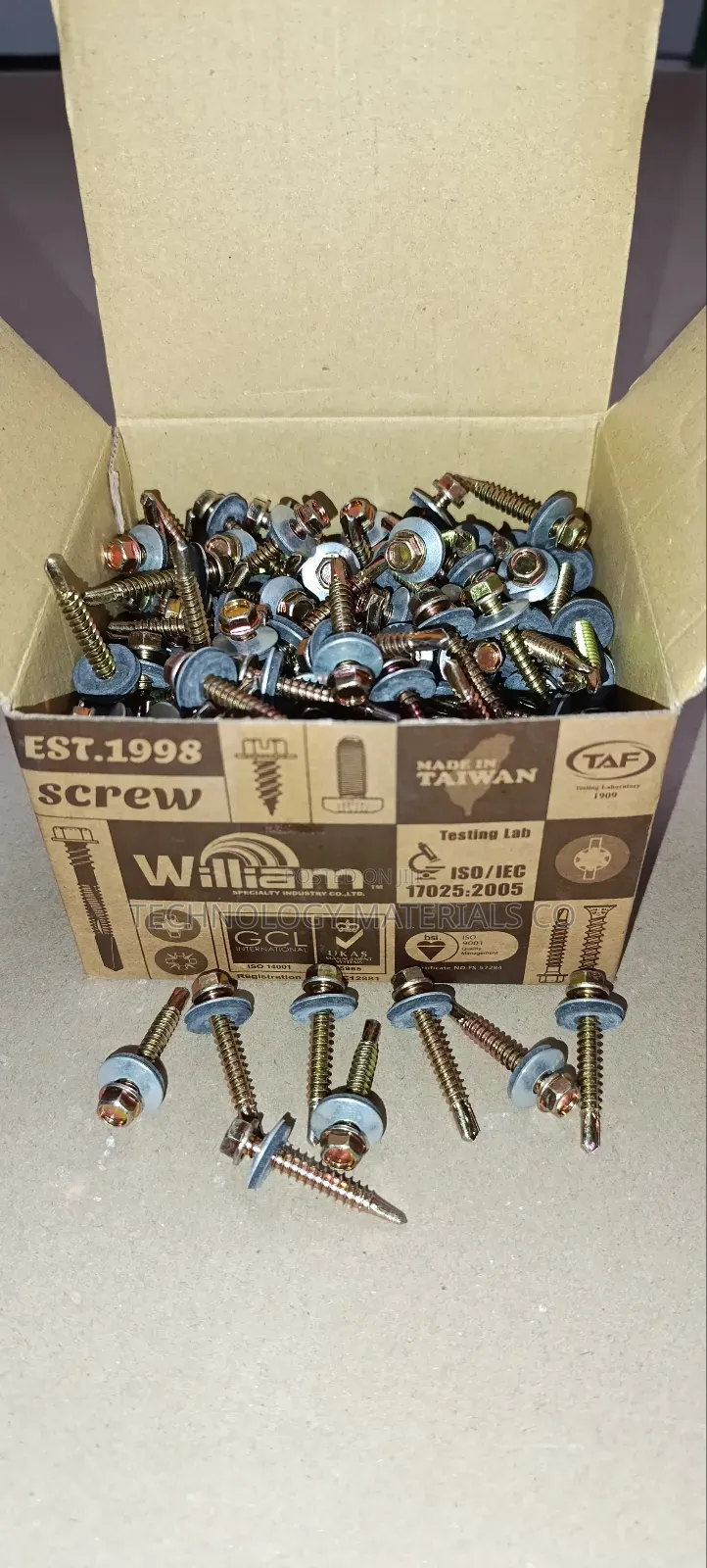 Self Tapping Screws (Greenhouse) (250pcs/Box) M5.5*38mm.