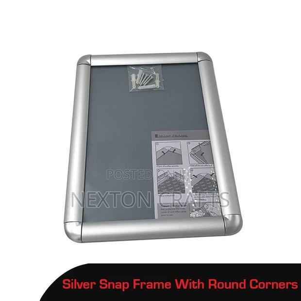 Aluminum Snap Frame Round Corner Silver A4