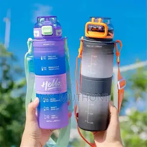 1l Hello Motivational Outdoor Water Bottle