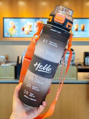 1l Hello Motivational Outdoor Water Bottle - thumbnail 2