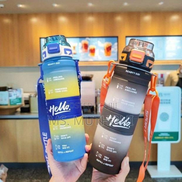 1l Hello Motivational Outdoor Water Bottle - thumbnail 4