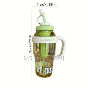 1200ml Cute Water Bottle With Straw