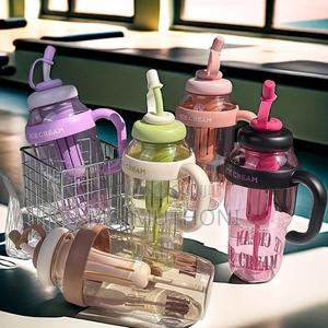 1200ml Cute Water Bottle With Straw - thumbnail 2