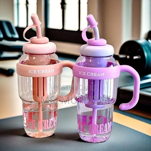 1200ml Cute Water Bottle With Straw - thumbnail 4