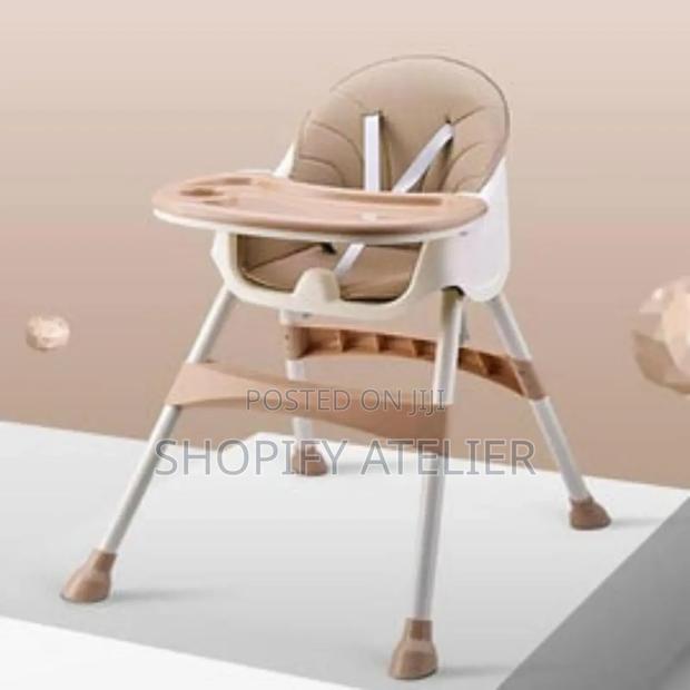 Baby Foldable Feeding Chair Brown - main view