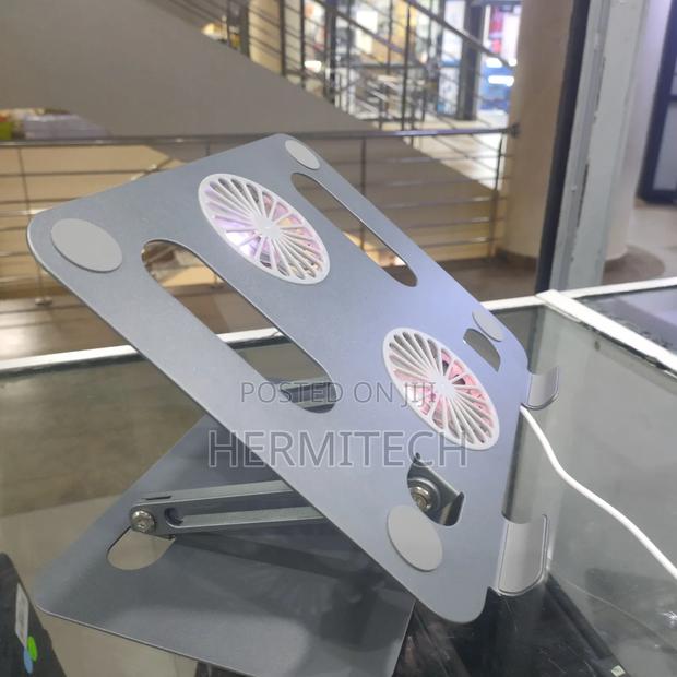 Foldable Laptop Stand With Fan Aluminum - main view
