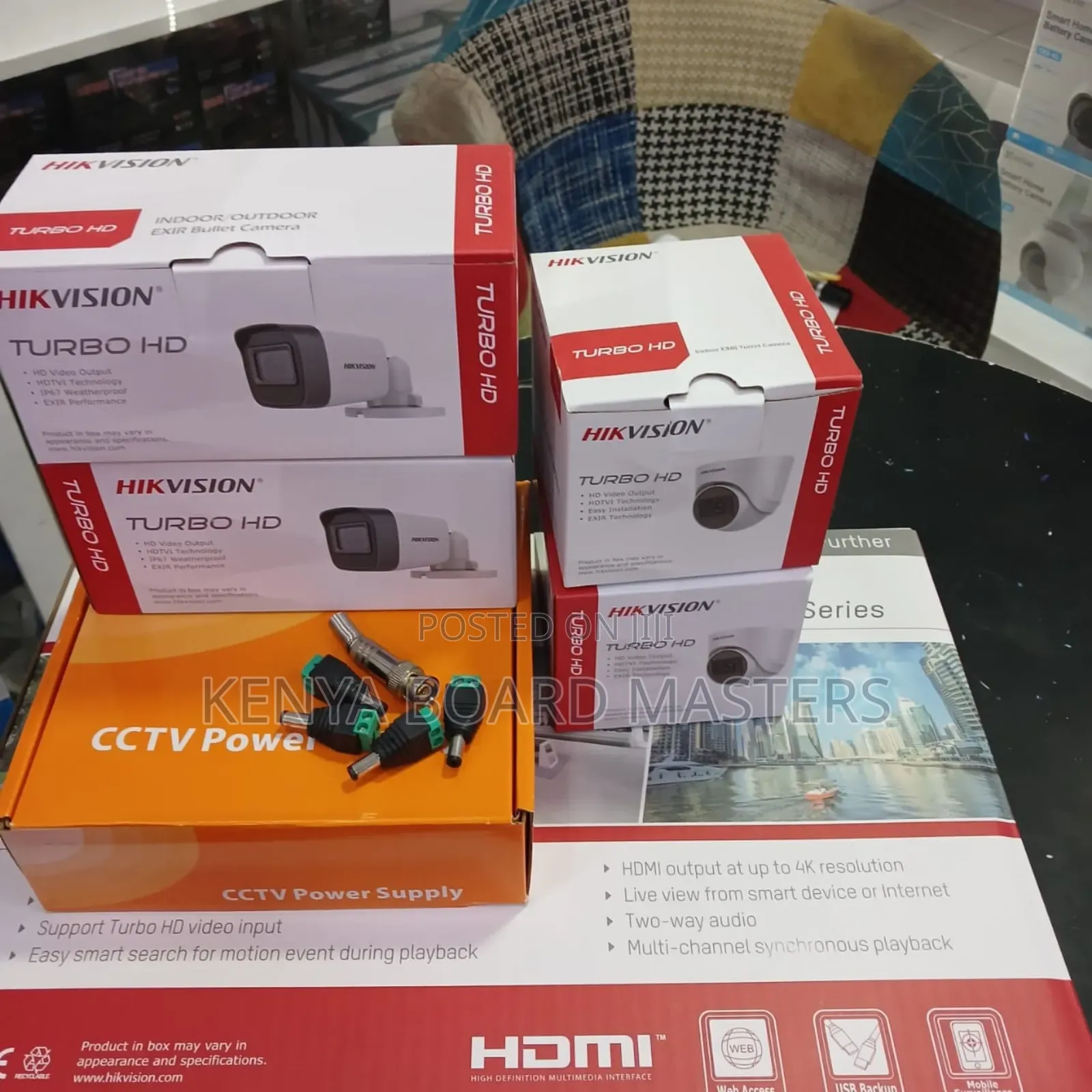 Full 4 Pieces of CCTV Cameras
