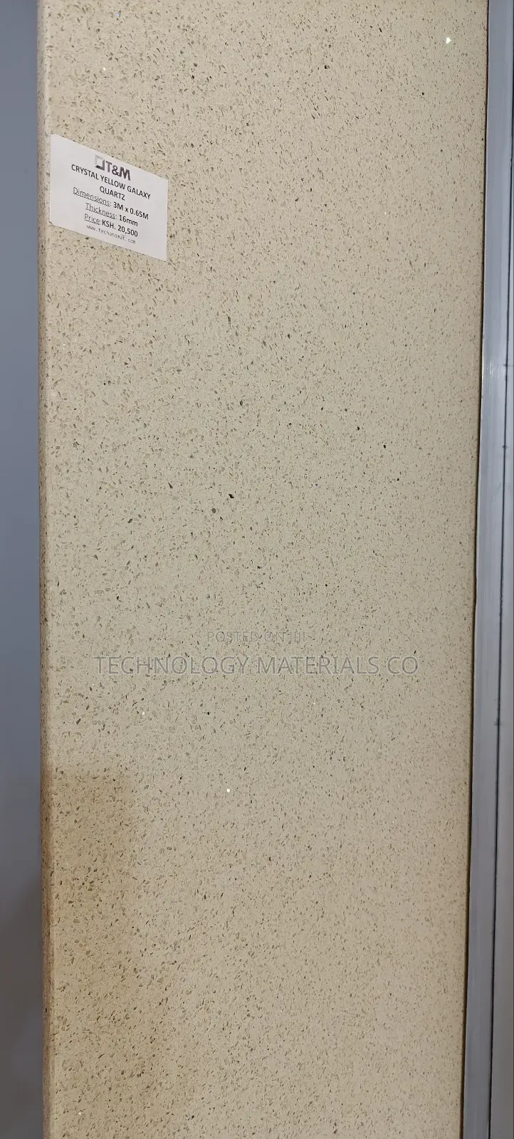 Crystal Yellow Galaxy Quartz(4.9ft * 2.1ft * 16mm)