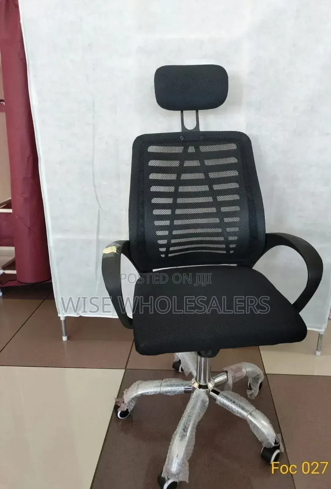 Secretarial Mesh Office Chair With Headrest✓ 