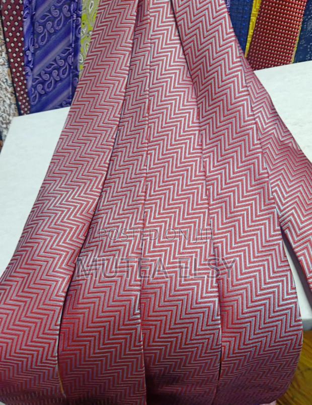 Geometric Silver Hot Pink Official Tie Sets - thumbnail 2