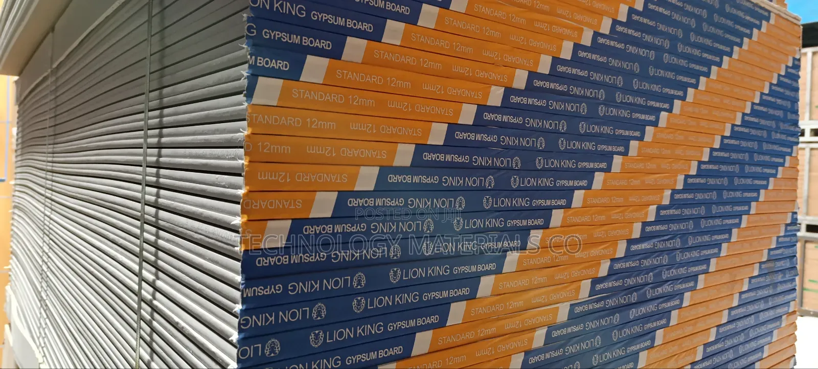 Lion King Gypsum Boards,L=2.4m,W=1.2m,Thickness=12mm.