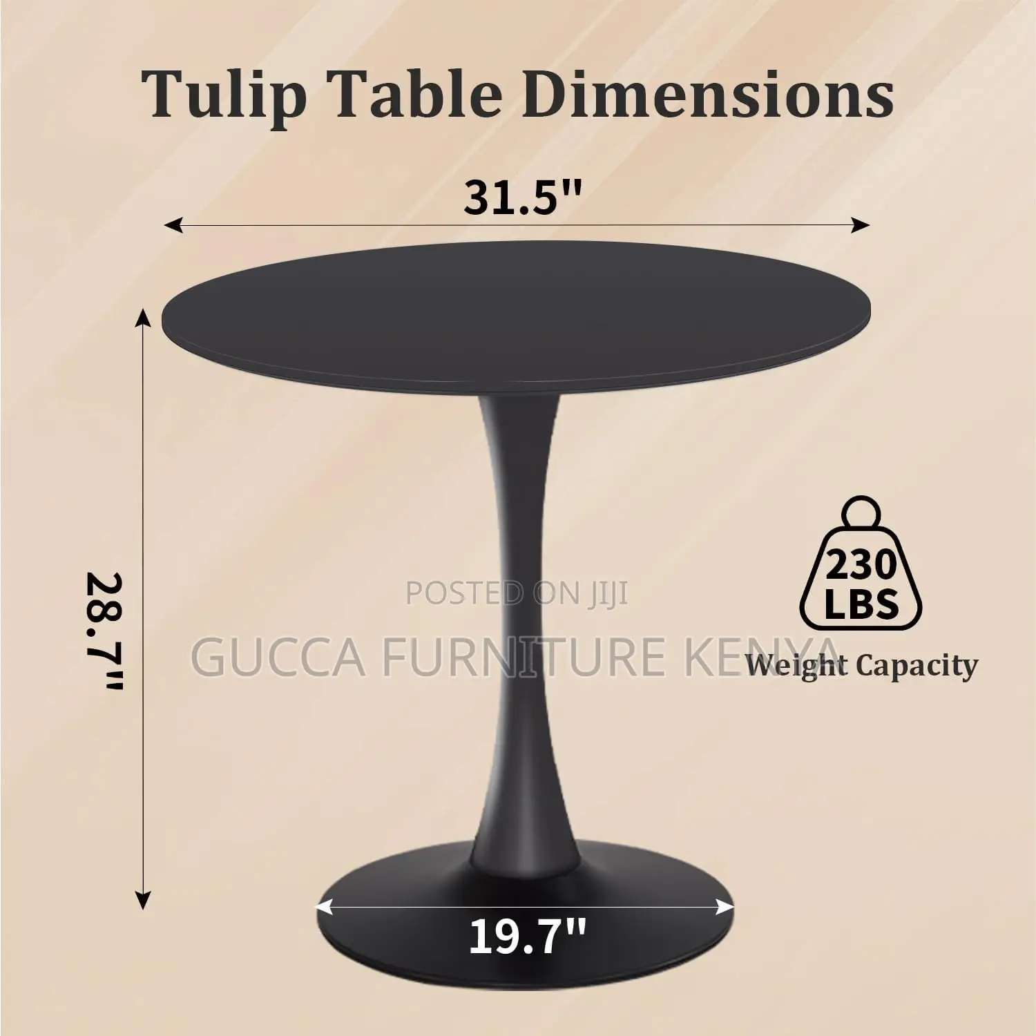 2-Seater Eames Dining Table Set (Two Chairs)