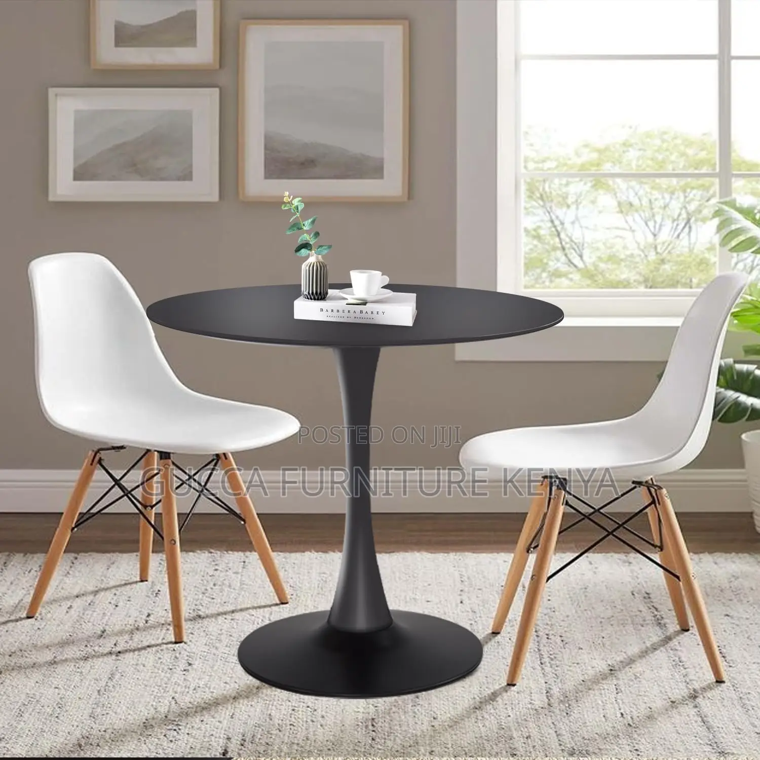 2-Seater Eames Dining Table Set (Two Chairs)