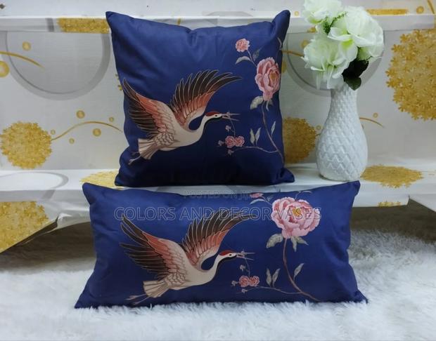 Dark Blue Pillow Cases With Pillows - main view