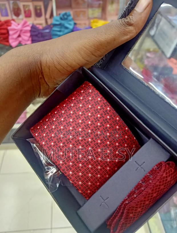 Red,Black White Polycadot Executive Set Ties - main view