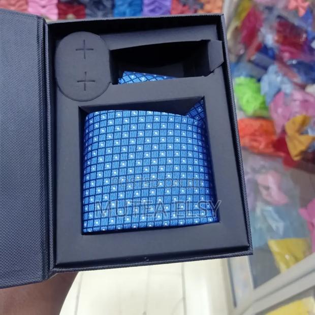 Ocean Blue,Black White Micro Dotted Executive Tie Sets. - thumbnail 3