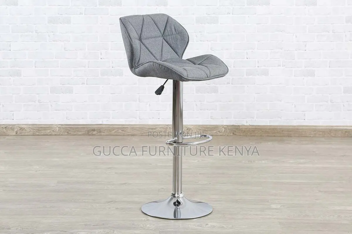 Adjustable Bar Chair - Grey and Silver