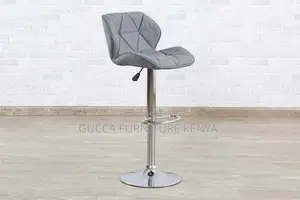 Adjustable Bar Chair - Grey and Silver