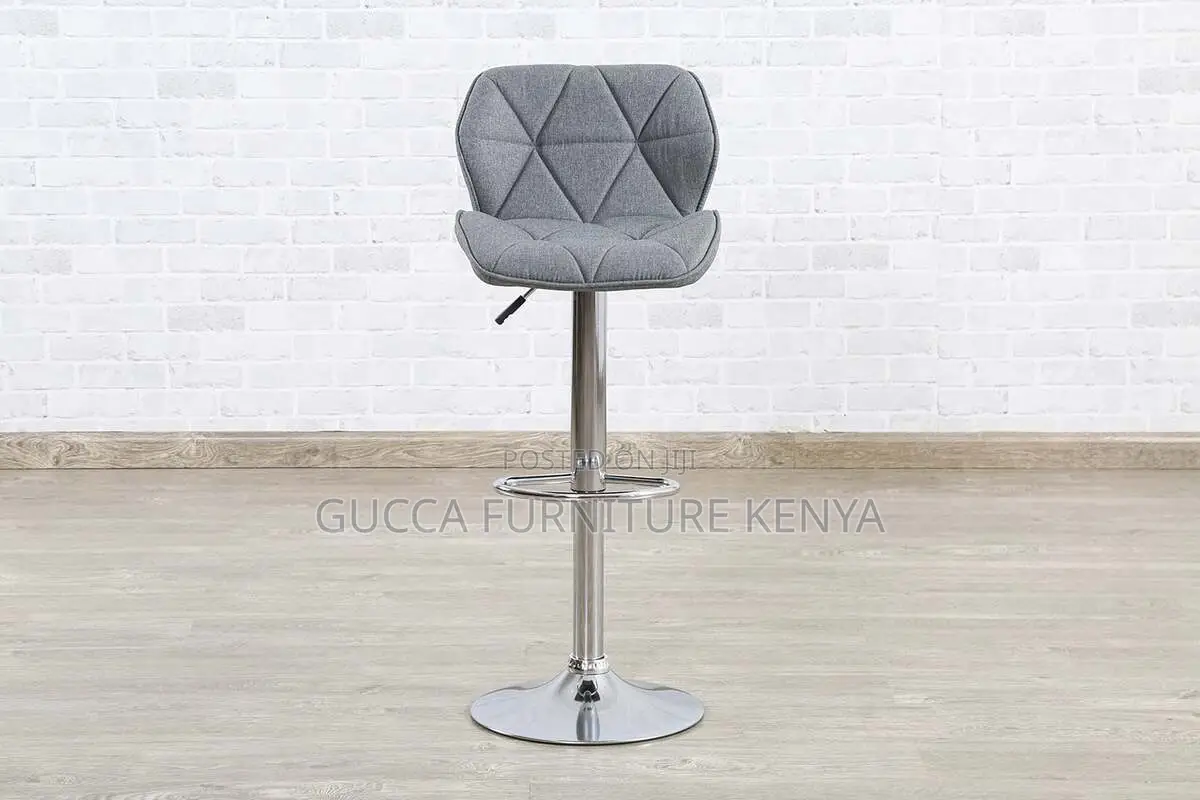 Adjustable Bar Chair - Grey and Silver