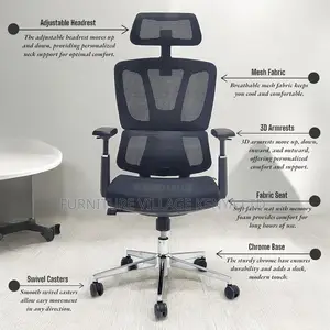 High-Back Orthopedic Office Chair, Ergonomic Desk Chair