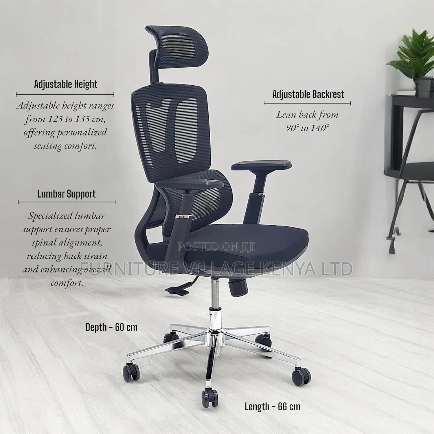 Lama High-Back Orthopedic Office Seat (Ergonomic Chair)