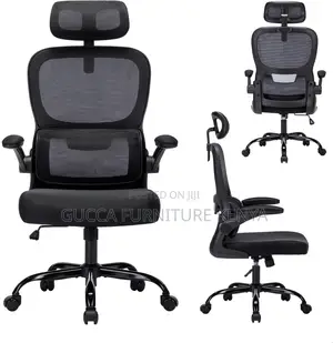 Ergonomic Mesh Office Chair With Adjustable Headrest and Arm