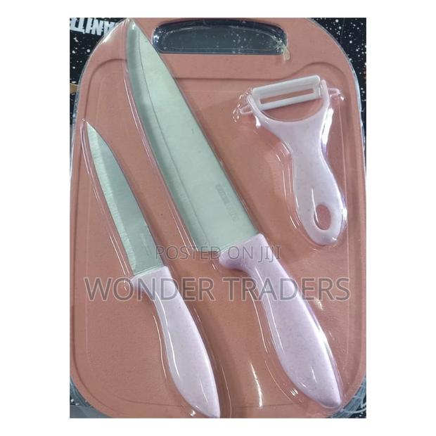 3pcs Kitchen Garget Chopping Board Knifes 2ps and a Pealer - main view