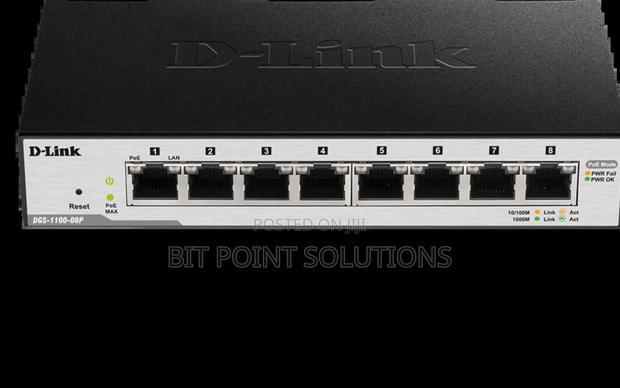 D-Link 8-Port Gigabit Poe Smart Managed Switch - DGS-1100-08