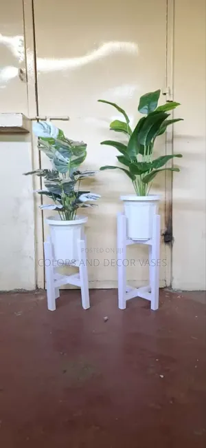 Stool, Vase And Plant Artificial In Stock