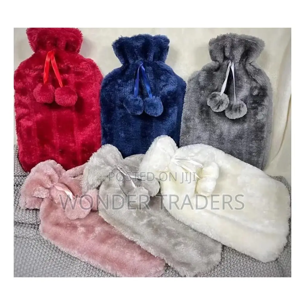2L Hot Water Bottles With Faux Fur Cover