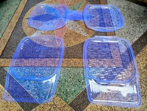 Clear Blue 5pc Car Floor Plastic Mats