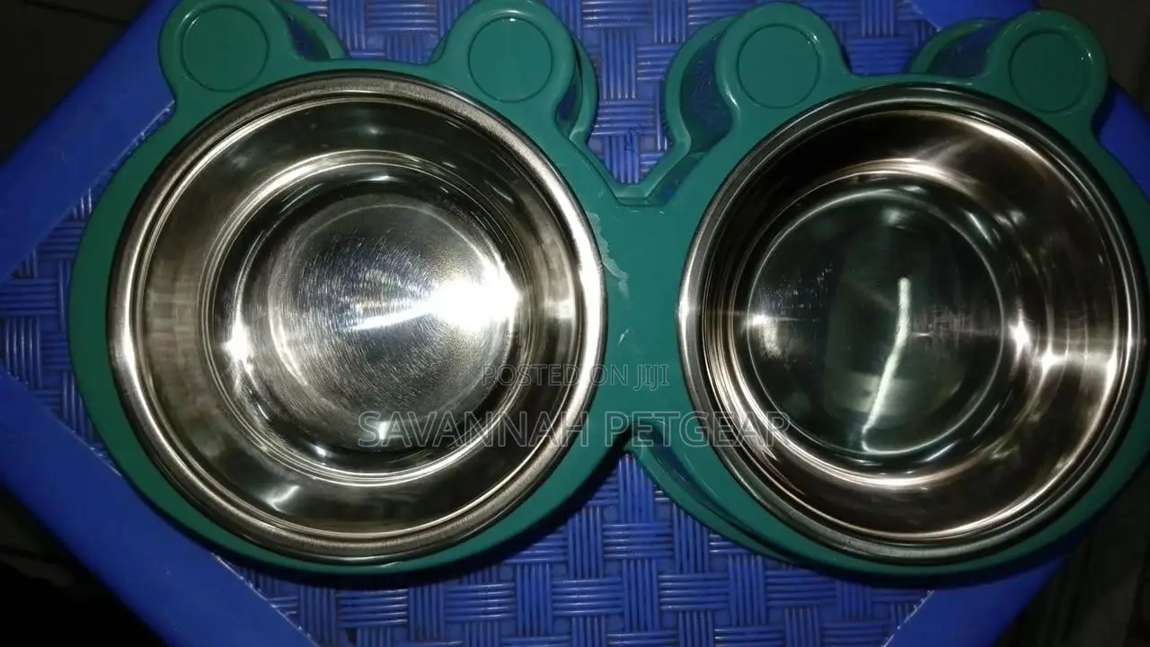 Dual Purpose Plastic Dog and Cat Food Bowl Stainless Steel