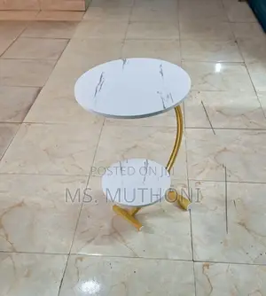 White Minimalist Side Table