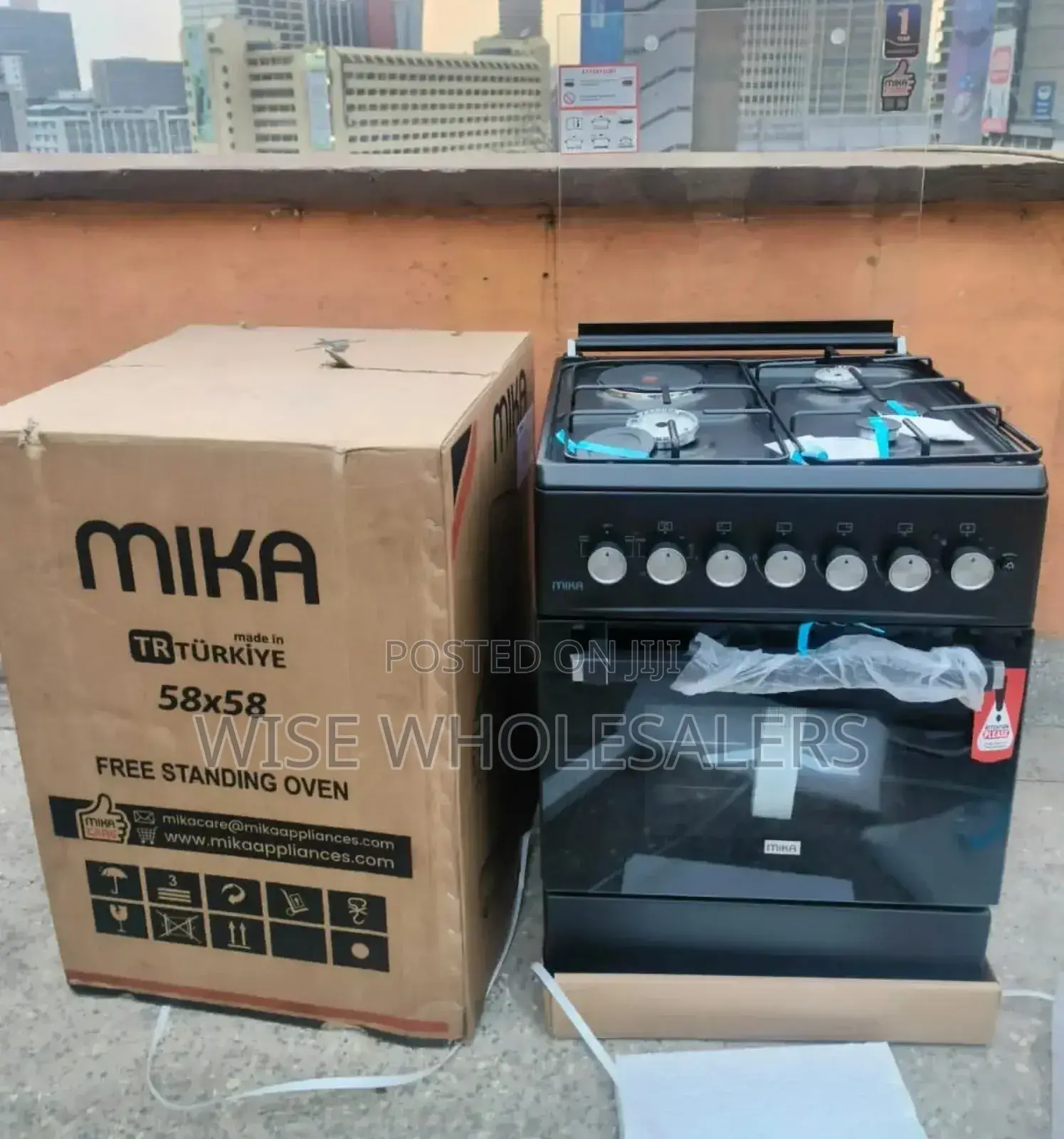 √ Mika 58cm By 58cm, 3 Gas Pool Jet Burners +1 Electric✓