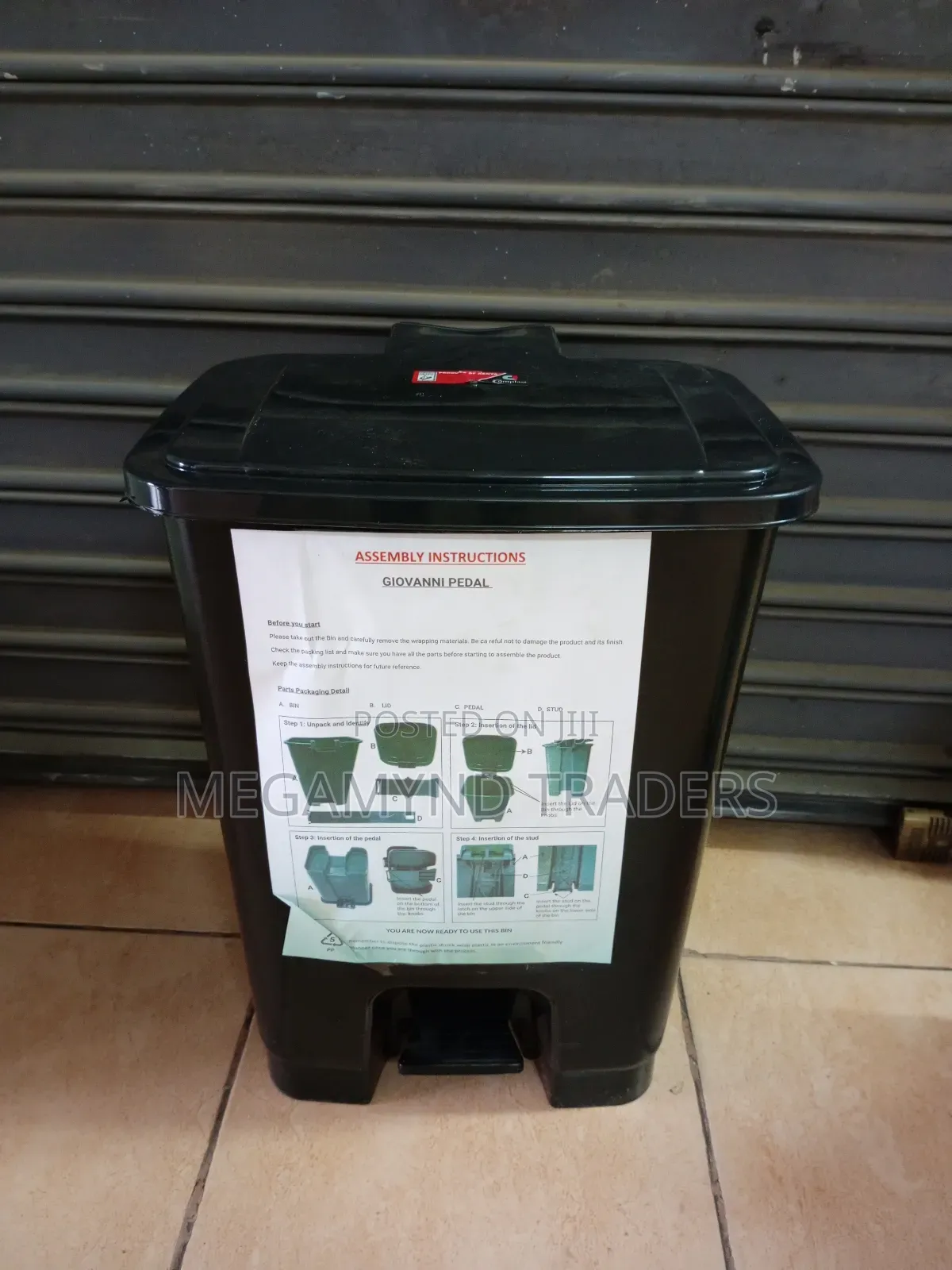 30 LTR Complast Giovanni Pedal Bin/Foot Dust Bin