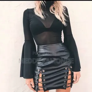 Designer Leather Skirt