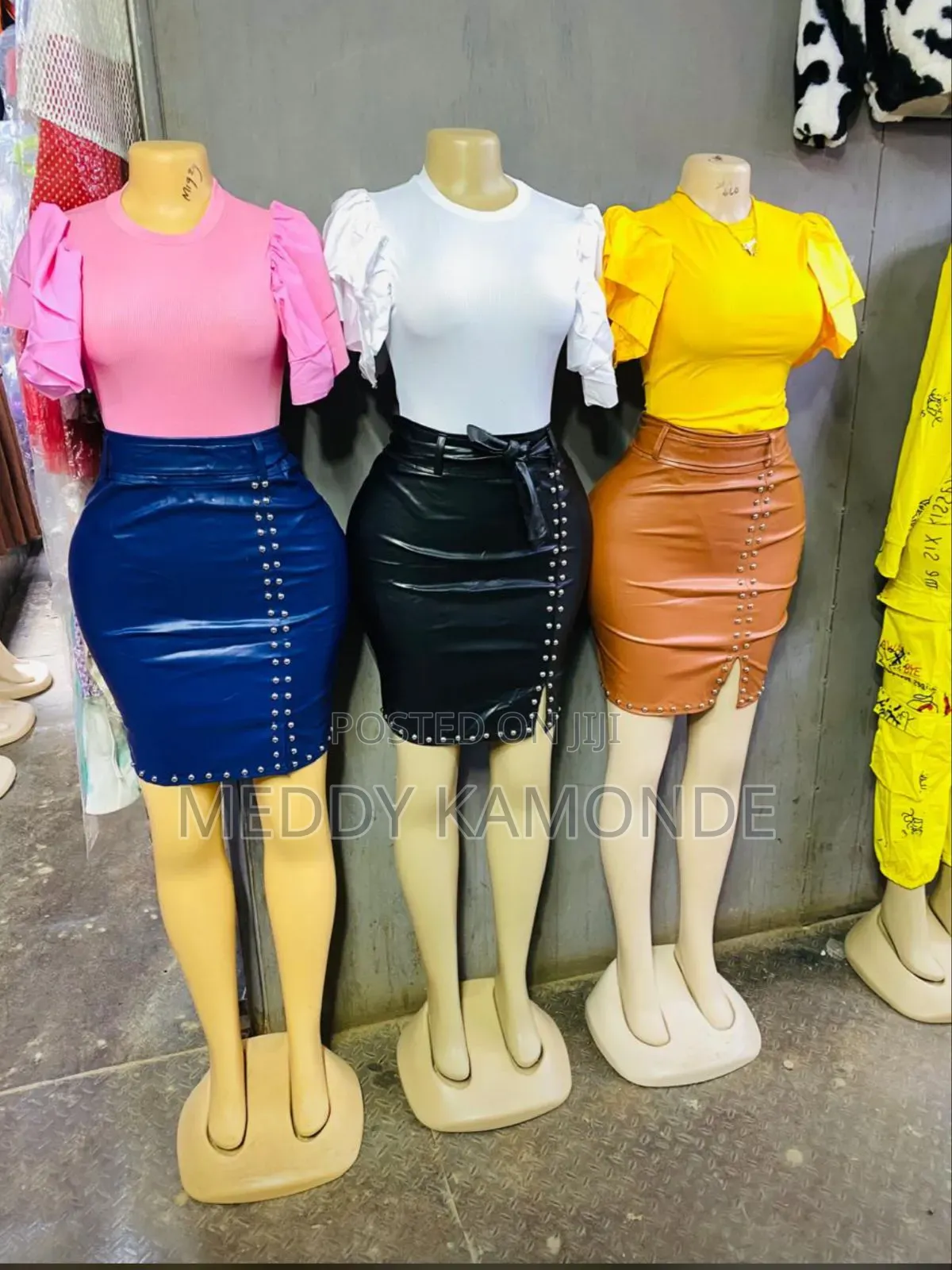 Designer Leather Skirt