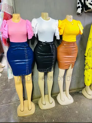 Designer Leather Skirt