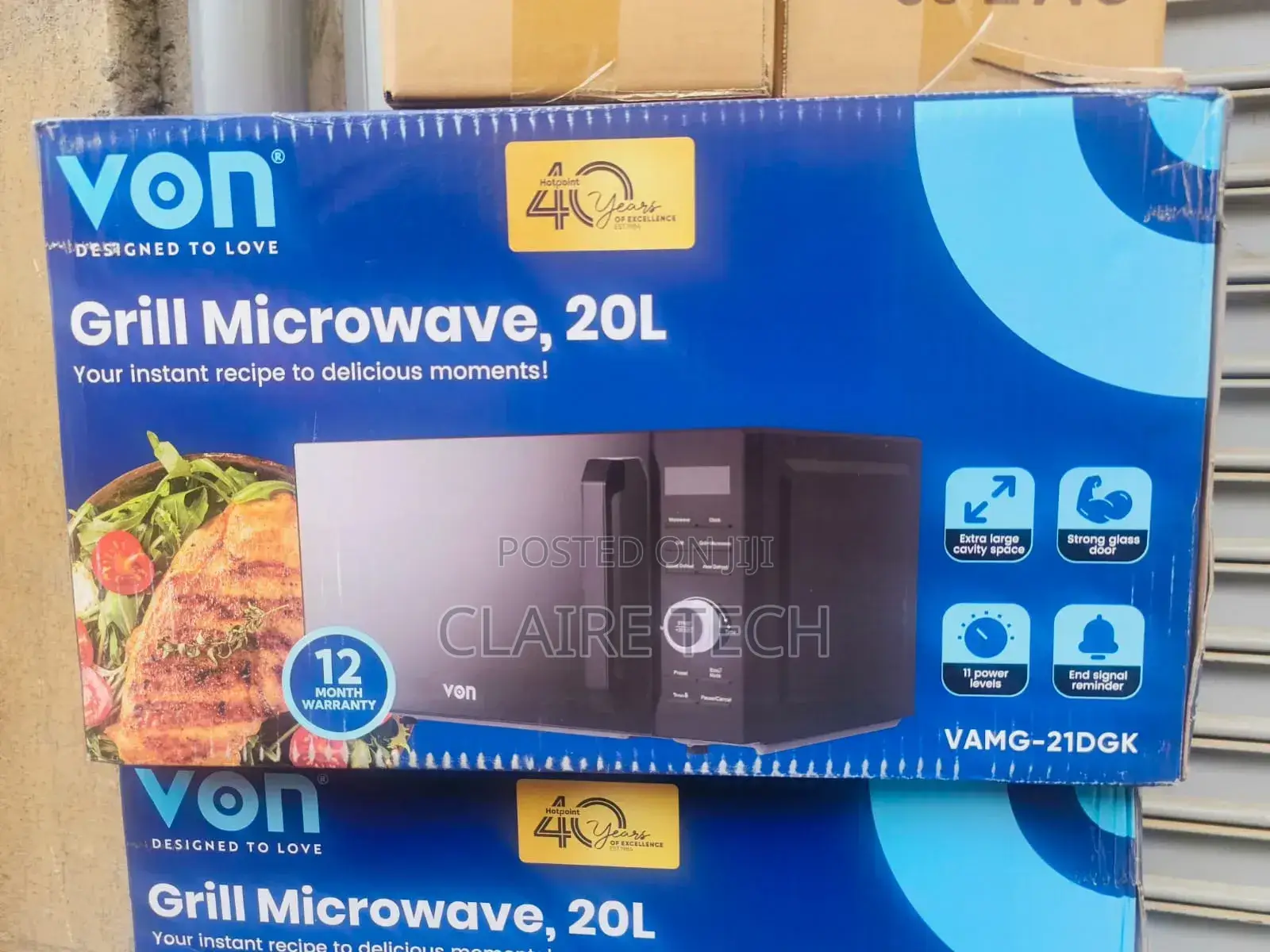 VON VAMS-21DGK Digital Microwave Oven Solo 20L – Black