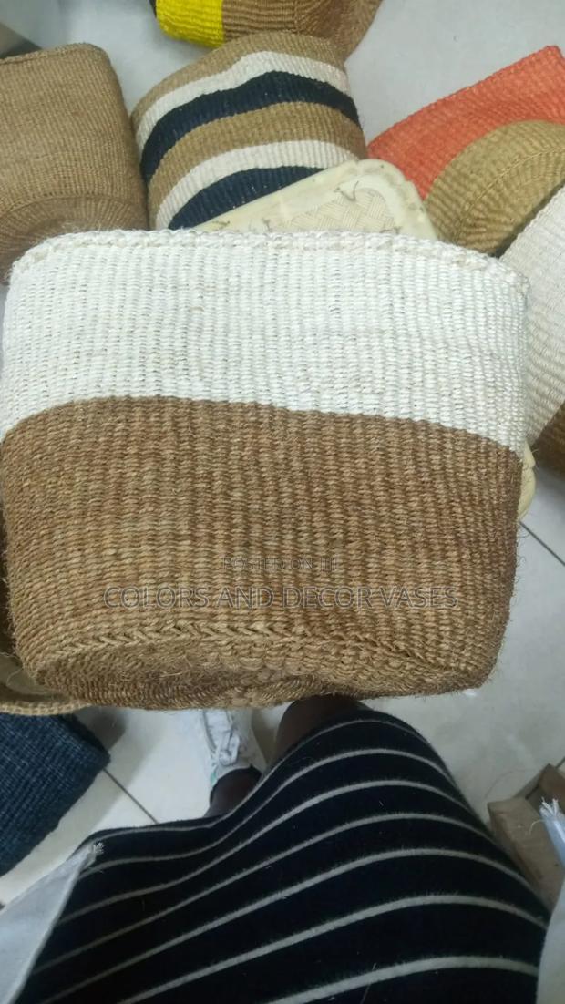 Sisal Beautiful Knitted Baskets Available - main view