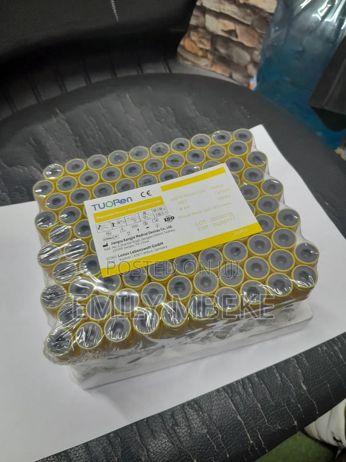 Yellow Tip Gel Clot Activator Tube