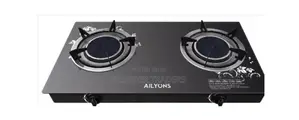 AILYONS 2 Burner Glass Top Gas Cooker Infrared 2 Burner