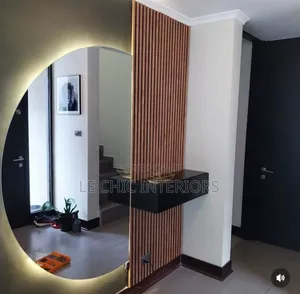 Flute Panels and Gypsum Tv Unit