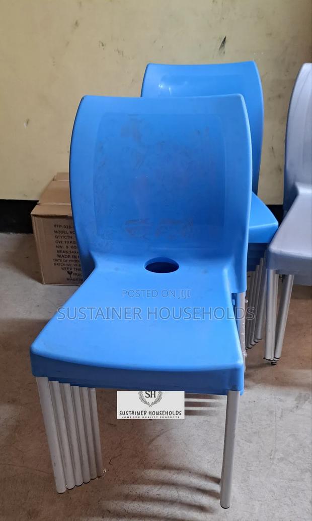 Blue Plastic Chair # Bruno - main view