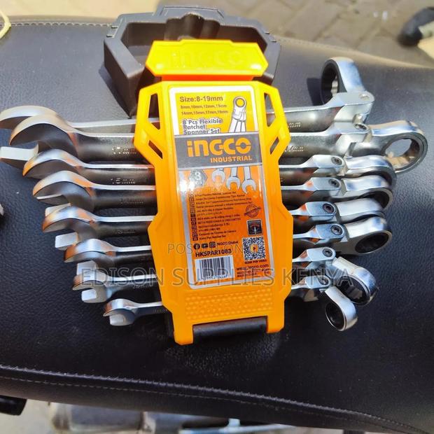 Spanners Ingco Flexible Head Ratchet Spanner Set Combination