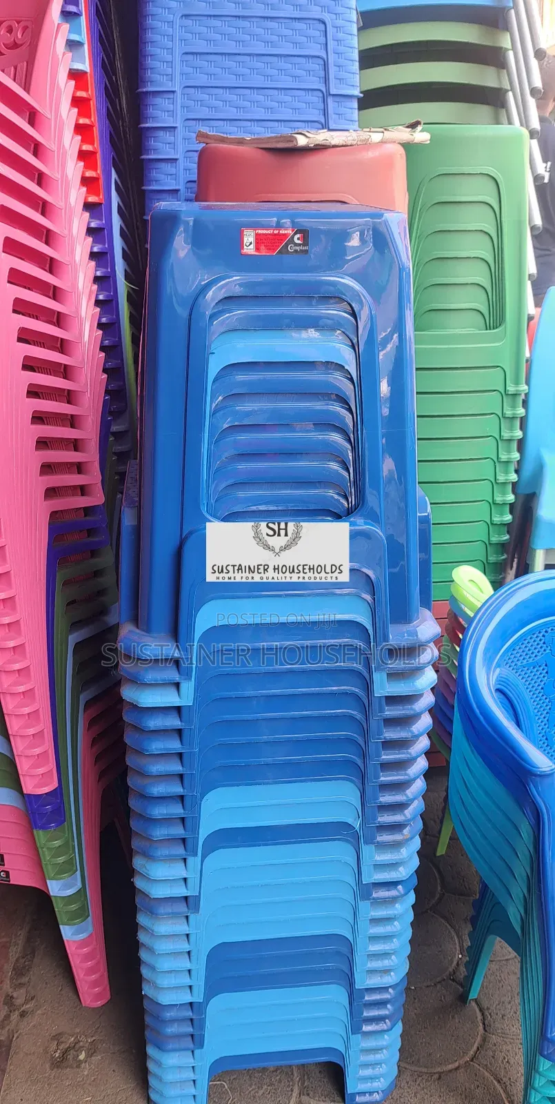 Dark Blue Plastic Stool