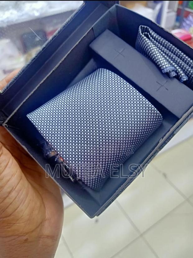 Grey Mini Checked Dotted Tie Sets - thumbnail 2