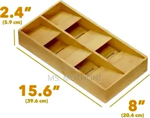 Eco-Friendly Bamboo Cutlery Organizer-