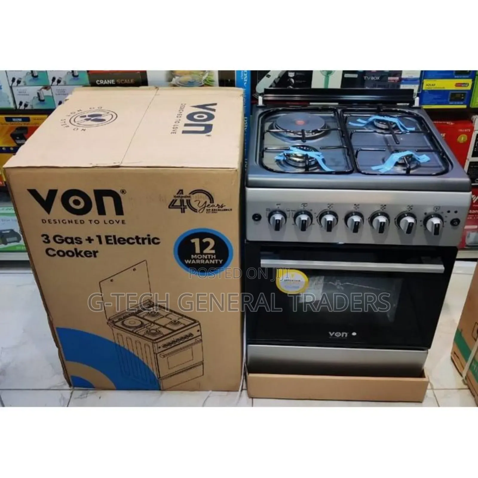 3gas+1hot Plate 58cm*58cm Von Cooker