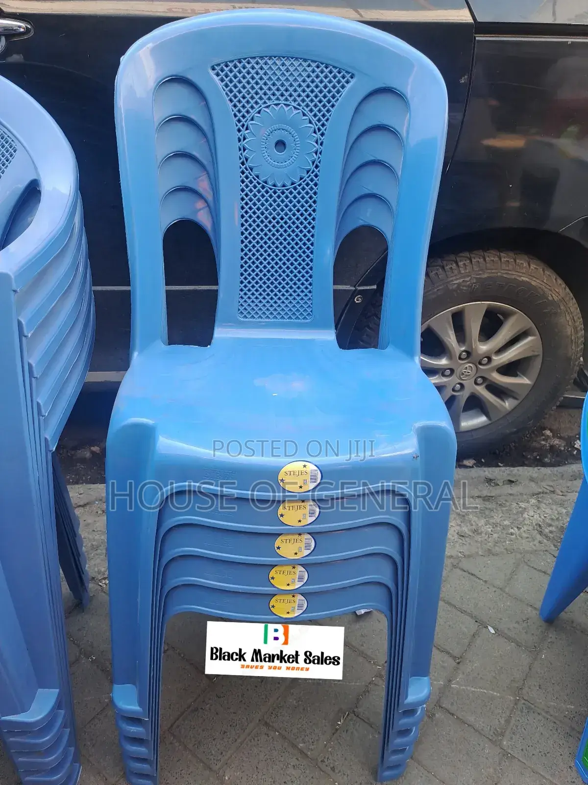 Armless Stajes Plastic Chair